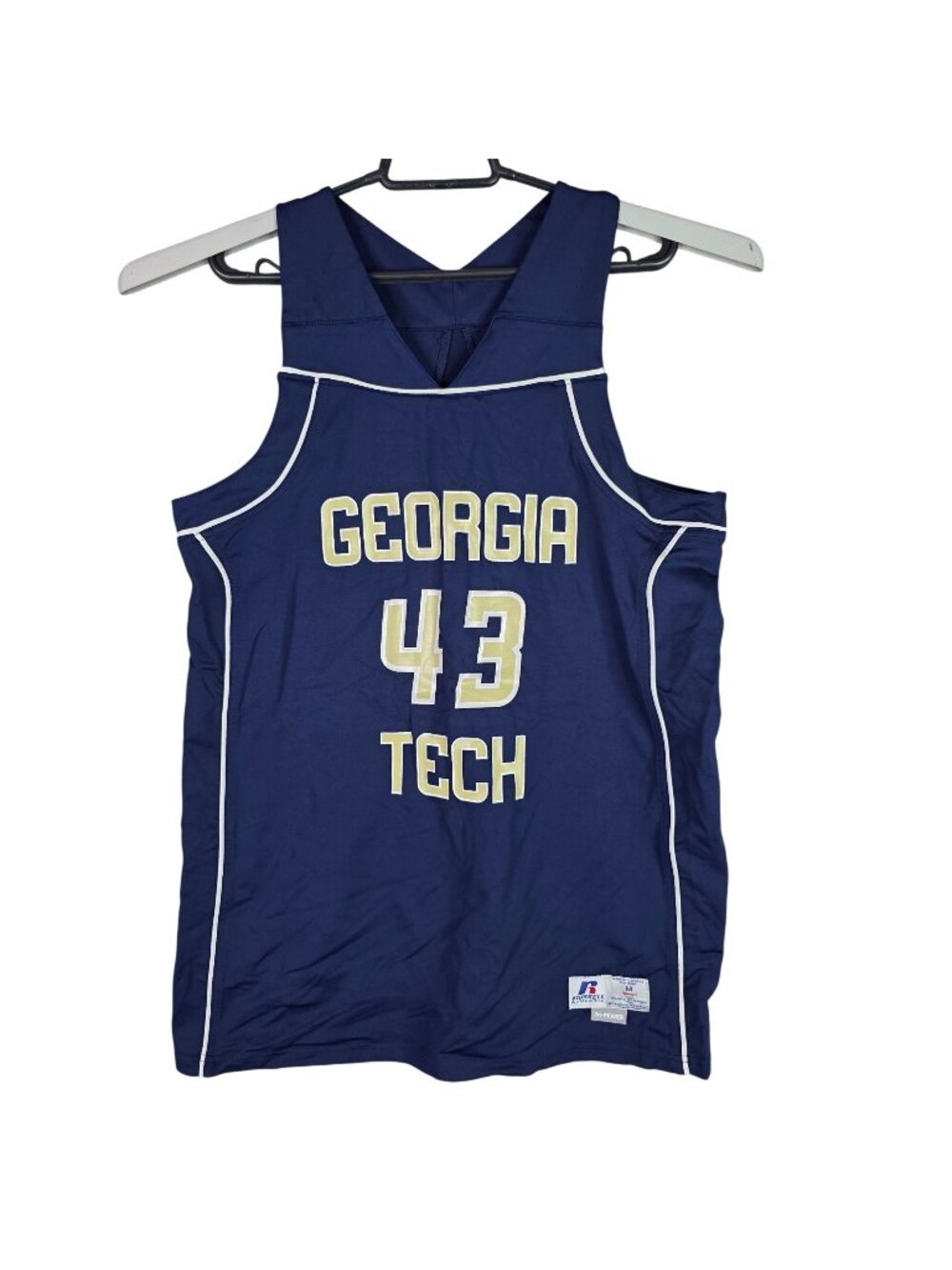 Womens Russell Athletic Navy Georgia Tech Basketball Jersey #43 Polyester Size M